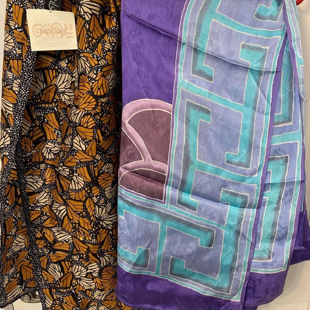 2 silk scarves
